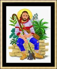 Wall Frame Gold - Christ at the Kitchen Door by M. McGrath