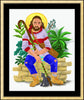 Wall Frame Gold, Matted - Christ at the Kitchen Door by M. McGrath
