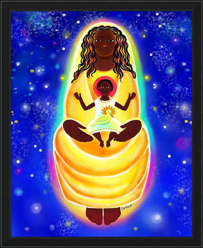 Wall Frame Black - Mary, Cosmic Lady of Light by Br. Mickey McGrath, OSFS - Trinity Stores