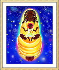 Wall Frame Gold - Mary, Cosmic Lady of Light by M. McGrath