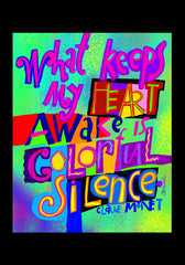 Holy Card - Colorful Silence by M. McGrath