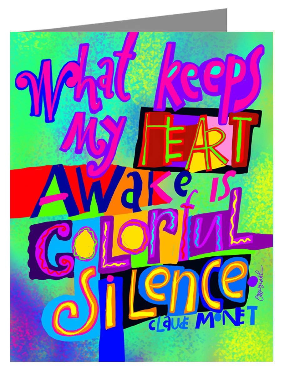 Colorful Silence - Custom Text Note Card 