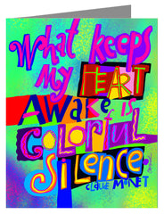 Note Card - Colorful Silence by M. McGrath