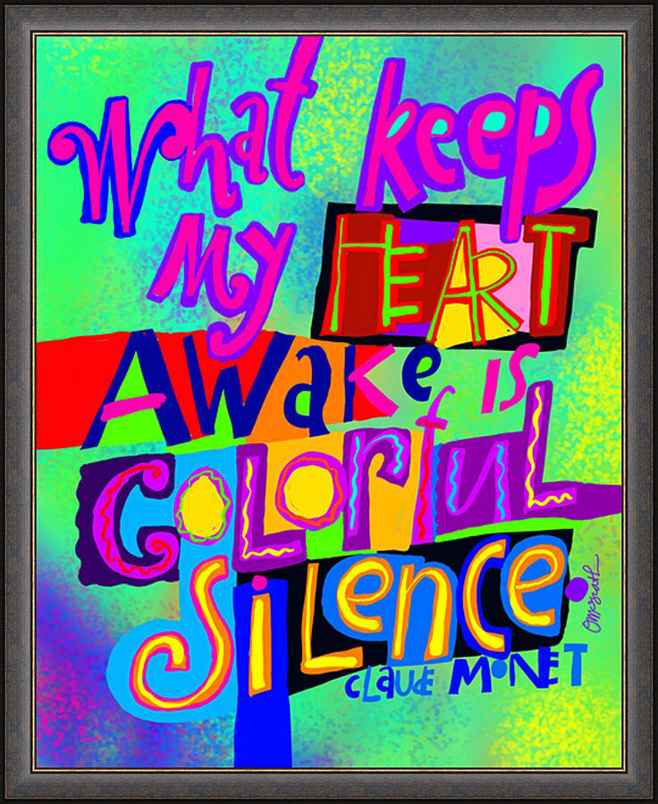 Wall Frame Espresso - Colorful Silence by M. McGrath