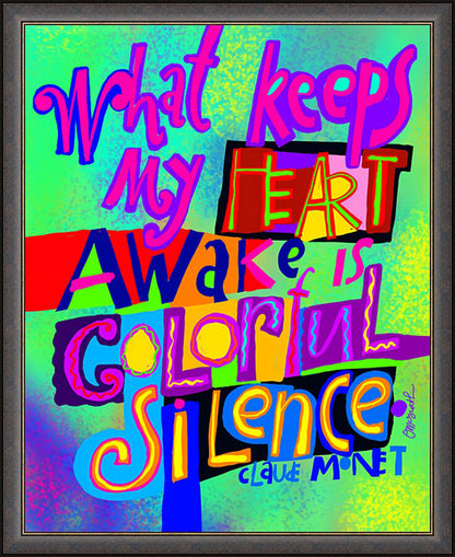 Wall Frame Espresso - Colorful Silence by M. McGrath