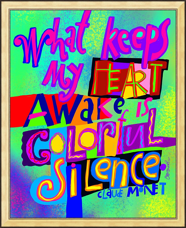 Wall Frame Gold - Colorful Silence by M. McGrath