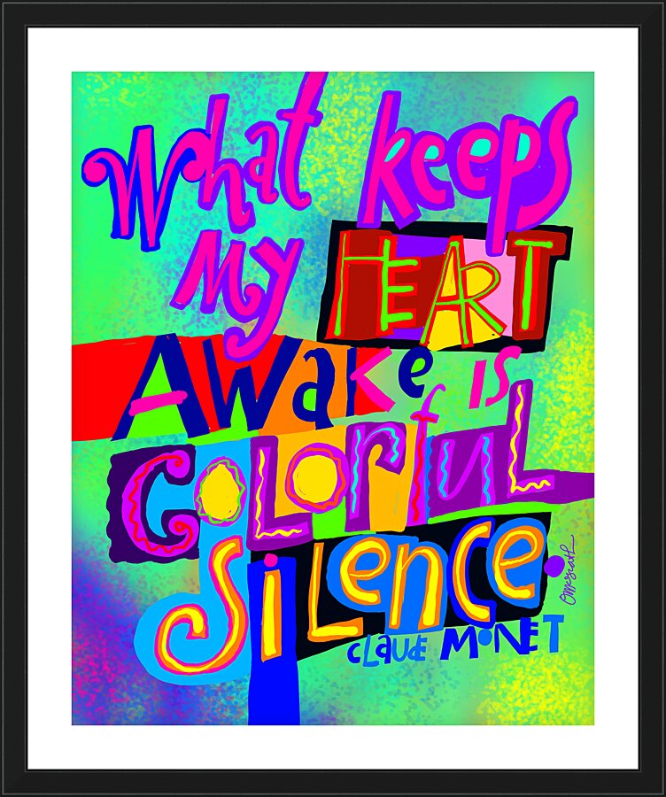 Wall Frame Black, Matted - Colorful Silence by M. McGrath