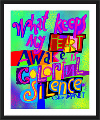 Wall Frame Black - Colorful Silence by M. McGrath