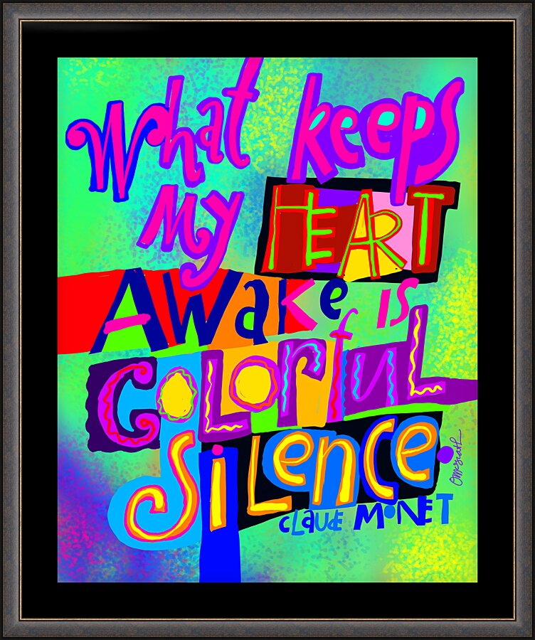 Wall Frame Espresso - Colorful Silence by M. McGrath