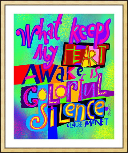 Wall Frame Gold, Matted - Colorful Silence by M. McGrath