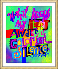 Wall Frame Gold - Colorful Silence by M. McGrath