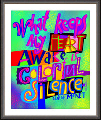 Wall Frame Espresso - Colorful Silence by M. McGrath