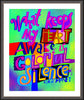 Wall Frame Espresso, Matted - Colorful Silence by M. McGrath