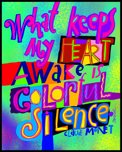 Colorful Silence - Wood Plaque