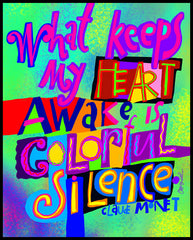 Wood Plaque - Colorful Silence by M. McGrath