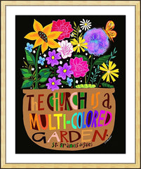 Wall Frame Gold - Church is a Multi-Colored Garden by M. McGrath