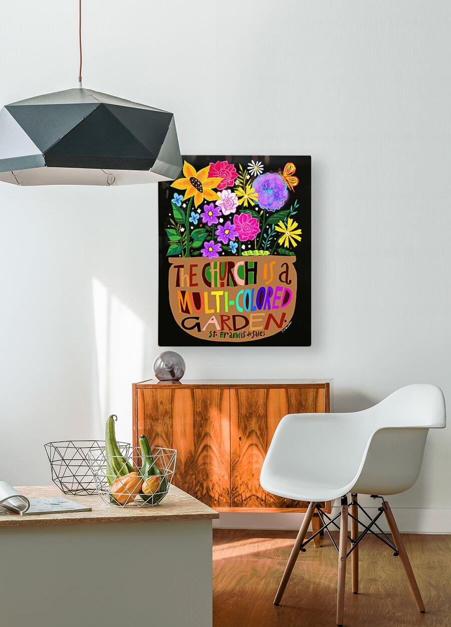 Metal Print - Church is a Multi-Colored Garden by M. McGrath