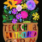 Wall Frame Espresso, Matted - Church is a Multi-Colored Garden by M. McGrath