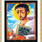 Wall Frame Gold, Matted - St. Columcill by Br. Mickey McGrath, OSFS - Trinity Stores