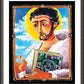 Wall Frame Espresso, Matted - St. Columcill by Br. Mickey McGrath, OSFS - Trinity Stores