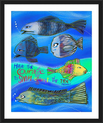 Wall Frame Black - Have the Courage by M. McGrath