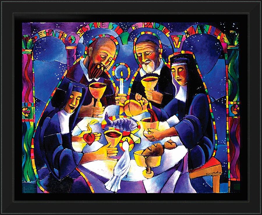 Wall Frame Black - Communion of Saints by Br. Mickey McGrath, OSFS - Trinity Stores