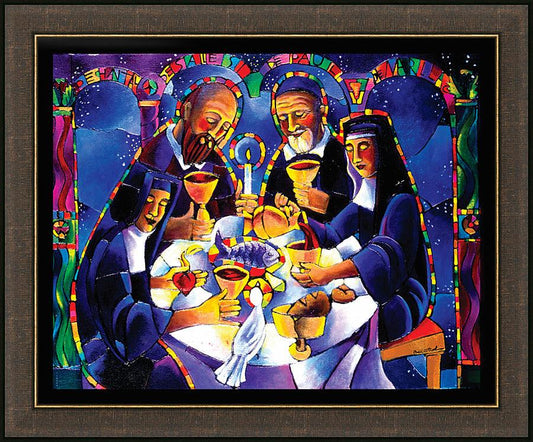 Wall Frame Espresso - Communion of Saints by M. McGrath