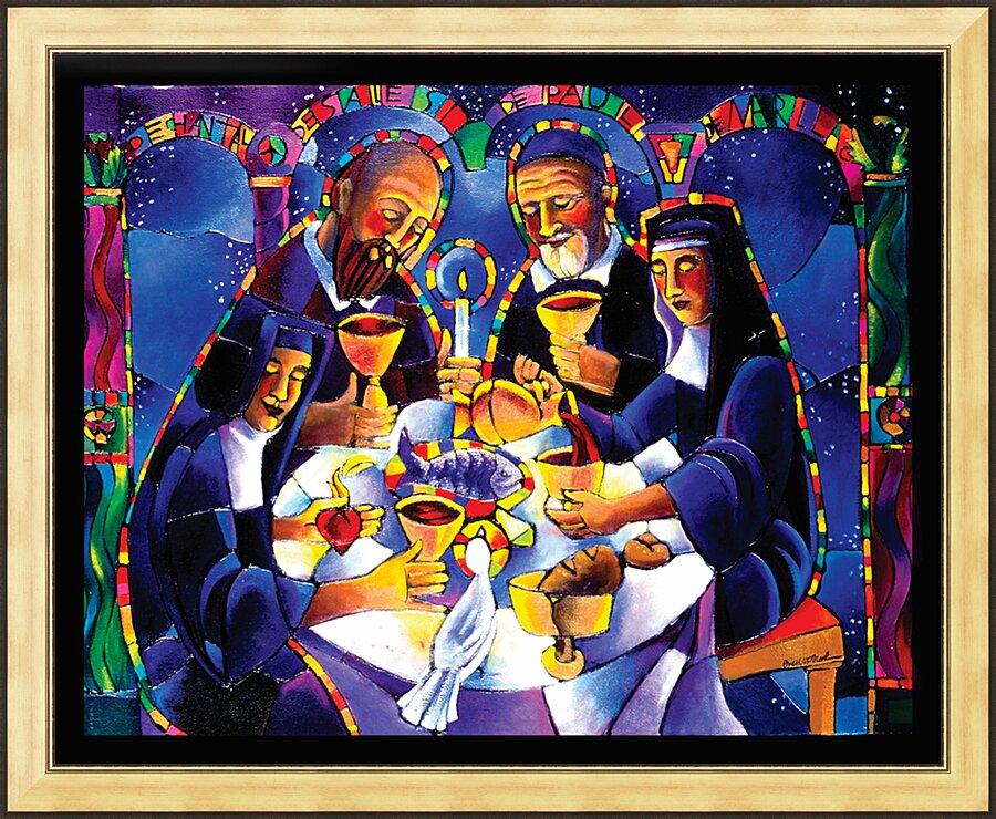 Wall Frame Gold - Communion of Saints by Br. Mickey McGrath, OSFS - Trinity Stores