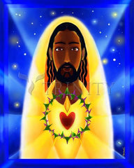 Acrylic Print - Cosmic Sacred Heart by M. McGrath