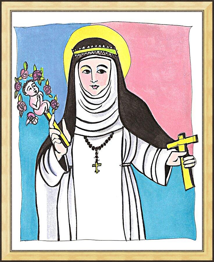 Wall Frame Gold - St. Catherine of Siena by M. McGrath