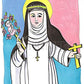 Wall Frame Black, Matted - St. Catherine of Siena by Br. Mickey McGrath, OSFS - Trinity Stores