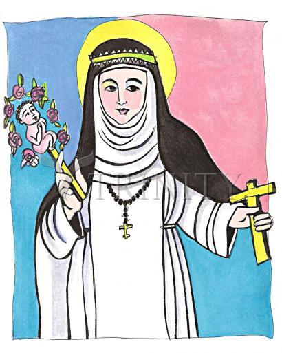 Wall Frame Gold, Matted - St. Catherine of Siena by M. McGrath