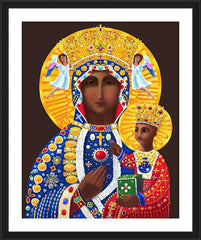 Wall Frame Black - Our Lady of Czestochowa by M. McGrath