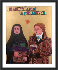 Wall Frame Black - Sts. Drexel and Cabrini by M. McGrath
