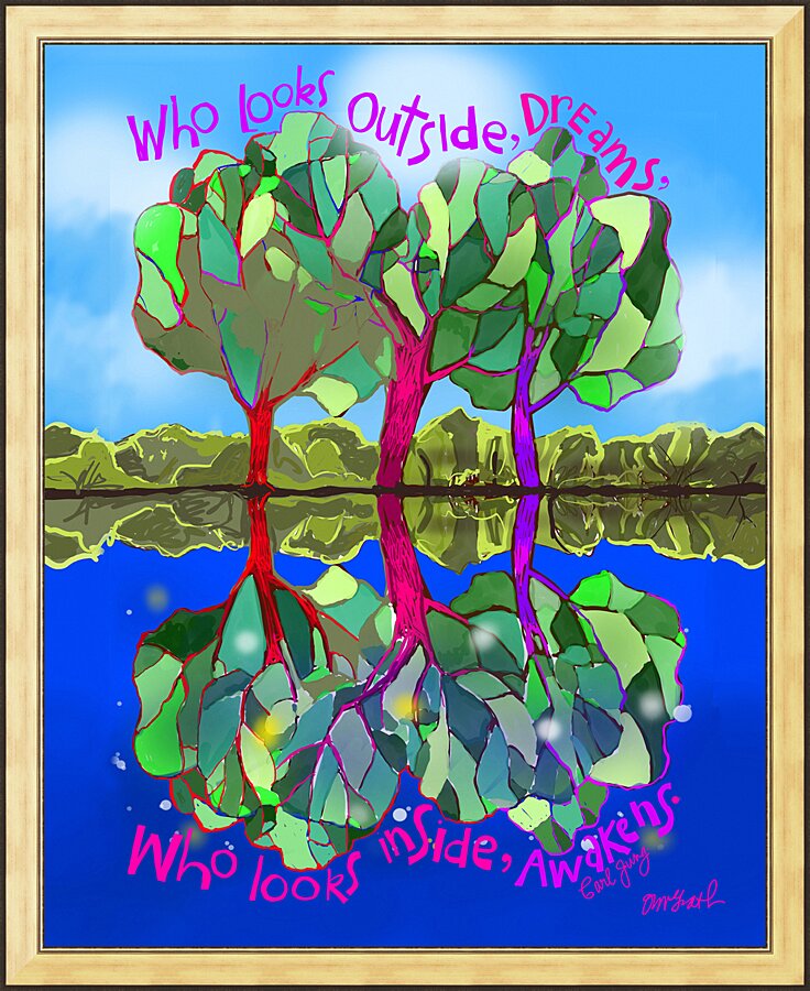 Wall Frame Gold - Dreams and Awakenings by M. McGrath