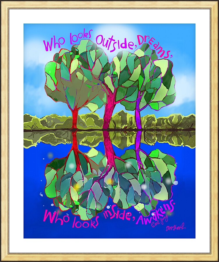 Wall Frame Gold, Matted - Dreams and Awakenings by M. McGrath