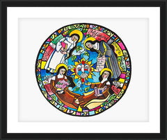 Wall Frame Black - Doctors of the Church Mandala by M. McGrath