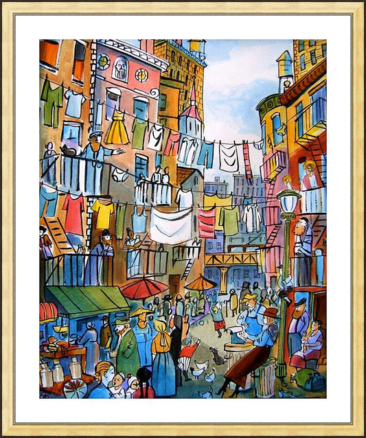 Wall Frame Gold, Matted - Dorothy Day Lower Eastside by M. McGrath