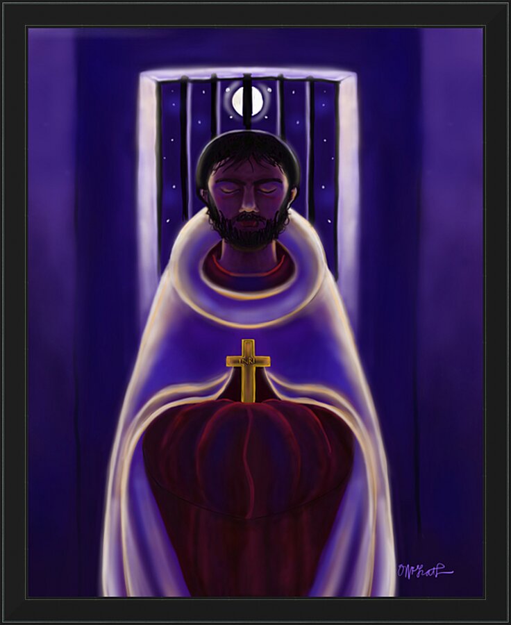 Wall Frame Black - St. John of the Cross - Dark Night of the Soul by M. McGrath