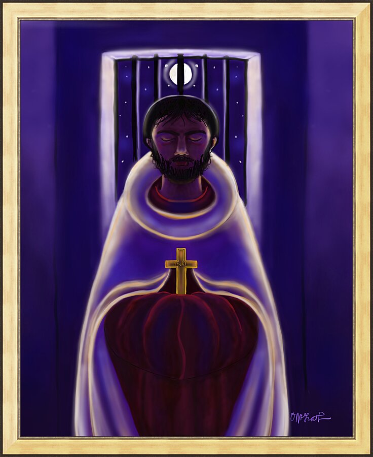 Wall Frame Gold - St. John of the Cross - Dark Night of the Soul by M. McGrath