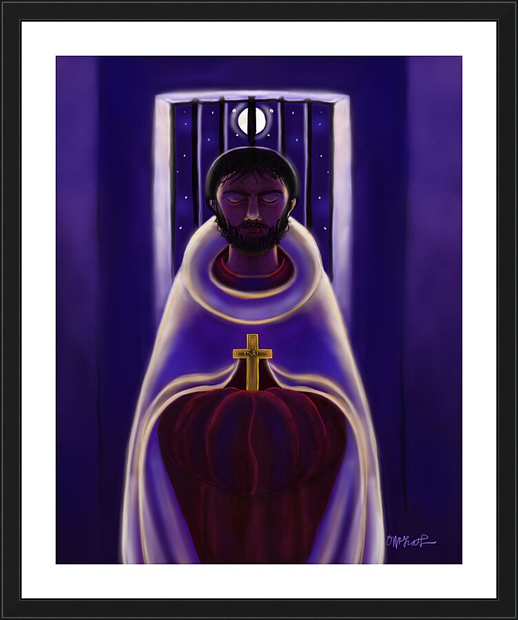 Wall Frame Black, Matted - St. John of the Cross - Dark Night of the Soul by M. McGrath