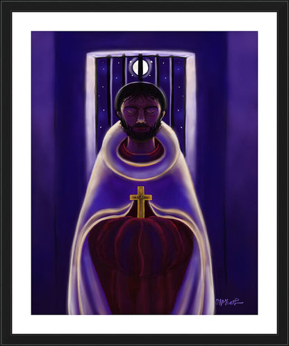 Wall Frame Black, Matted - St. John of the Cross - Dark Night of the Soul by M. McGrath