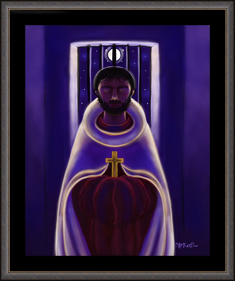 Wall Frame Espresso - St. John of the Cross - Dark Night of the Soul by M. McGrath