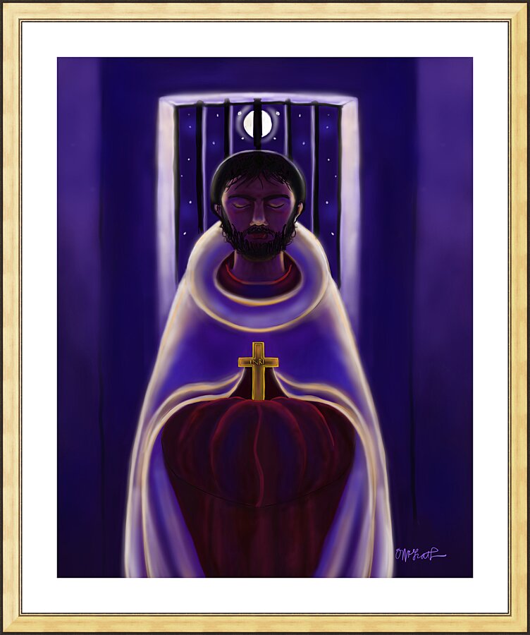 Wall Frame Gold, Matted - St. John of the Cross - Dark Night of the Soul by M. McGrath