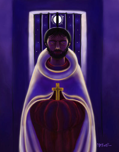 Wall Frame Espresso, Matted - St. John of the Cross - Dark Night of the Soul by M. McGrath