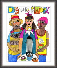 Wall Frame Espresso - Dignity of Work by M. McGrath