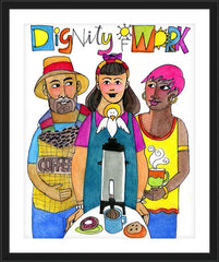 Wall Frame Black - Dignity of Work by M. McGrath