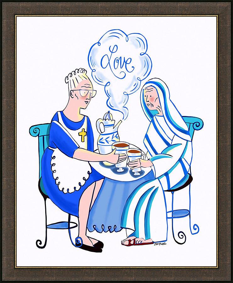 Wall Frame Espresso - Dorothy Day and St. Teresa of Calcutta by M. McGrath