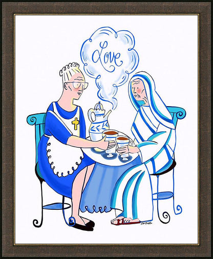 Wall Frame Espresso - Dorothy Day and St. Teresa of Calcutta by M. McGrath