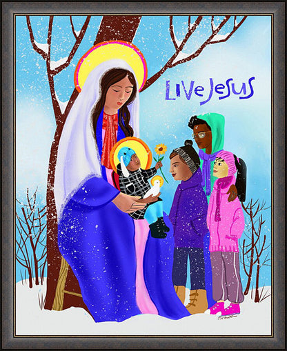 Wall Frame Espresso - Our Lady of Minneapolis by M. McGrath